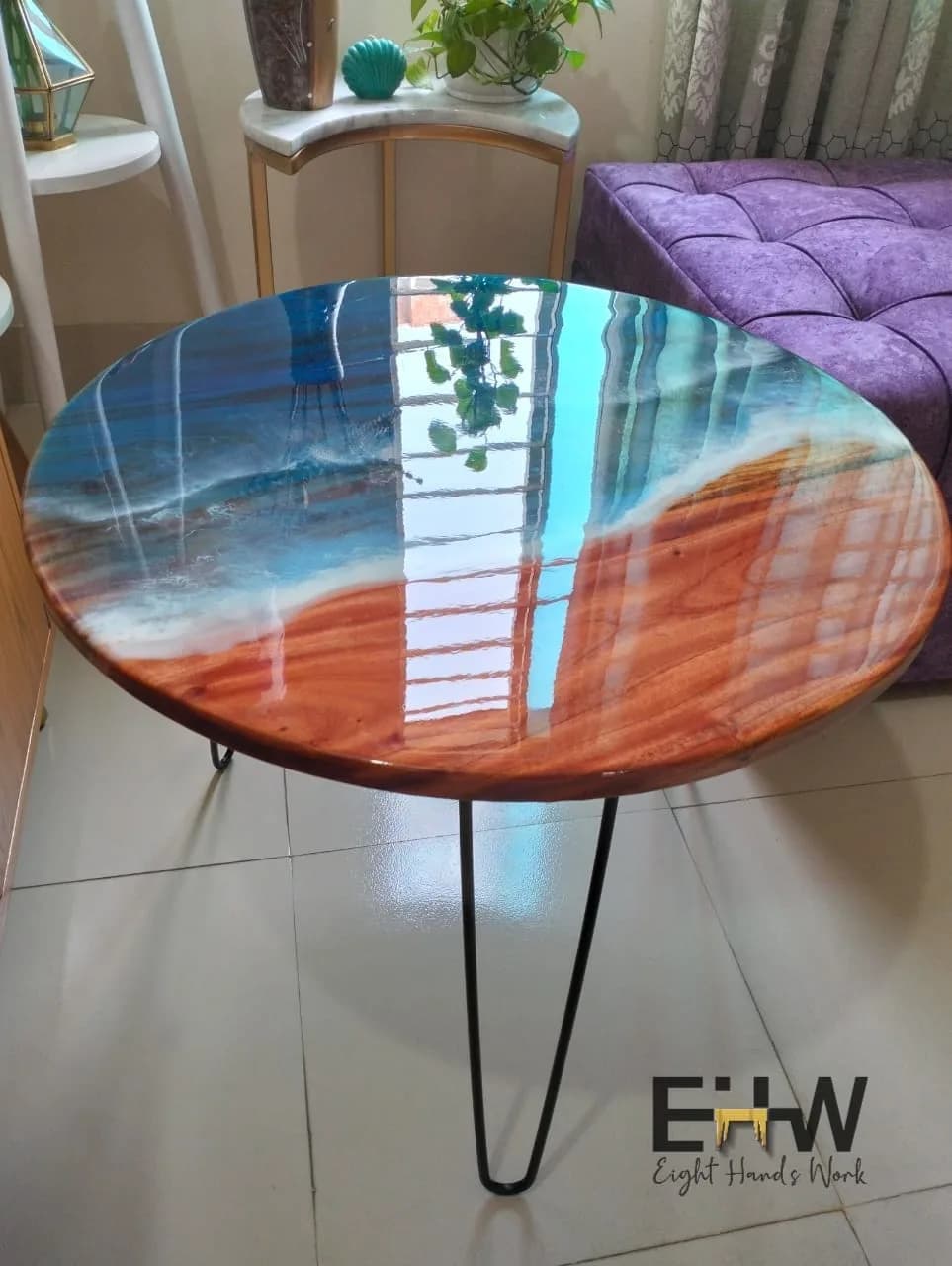 Epoxy 3d ocean wave table