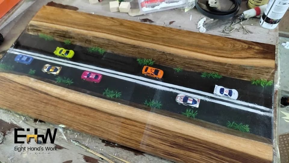 Epoxy Deep pour Transparent 3d Table top