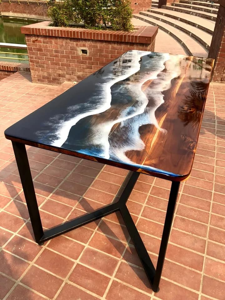 Epoxy 3d ocean wave table